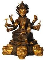 19" Goddess Of Darkness - Devi Varahi in Brass | Handmade | Made In India