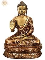 67" Handmade Dharmachakra Pravartana Buddha Brass Statue | Made In India