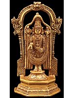 11" Brass Lord Venkateshwara Idol | Handmade Tirupati Balaji Statue | Made in India