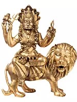 42" Invincible Pratyangira Brass Statue – Atharvana Bhadrakali, Handmade in India