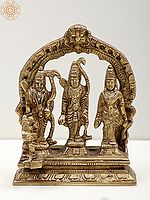 4" Small Rama Darbar In Brass | Handmade