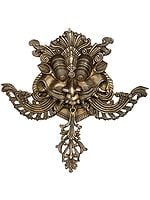 18" Large Kirtimukha Wall Hanging (Ward off Evil) In Brass | Handmade | Made In India