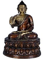 Large Size Preaching Buddha Seated on Double Lotus -Tibetan Buddhist