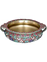 Urli Decorated with Inlay Work