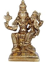 4" Bhagawan Varaha Statue with Devi Bhudevi in Brass | Handmade | Made in India