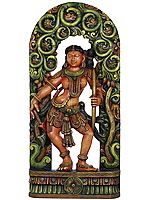 Madanika with Bow | Wooden Statue