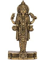 6" Lord Dhanvantari Brass Statue - Symbolic of Medicine | Handmade | Made in India