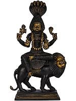 19" Sri Maha Pratyangira Devi (Atharvana Bhadrakali) Brass Statue: The Goddess to Counter Black Magic