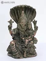 11" Fine Quality Narasimha with Lakshmi (The fourth Avatar of Lord Vishnu) In Brass | Handmade | Made In India