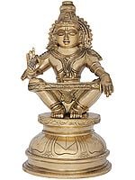 14" Lord Ayyappan - Fine Quality In Brass | Handmade | Made In India