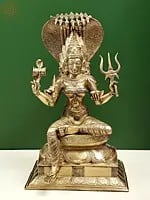 18" Goddess Mariamman (South Indian Durga) Brass Idol