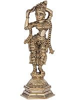 9" Dancing Nymph With The Gorgeous Eyes In Brass | Handmade | Made In India