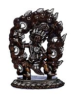 Tibetan Buddhist Wrathful Deity Vajrapani Statue - Made in Nepal