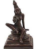 5" Seated Goddess Uma (Parvati) In Brass | Handmade | Made In India