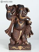 14" Brass Dancing Ganesha