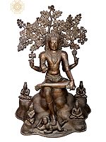 43" Large Dakshinamurthy Shiva | Handmade | Madhuchista Vidhana (Lost-Wax) | Panchaloha Bronze from Swamimalai