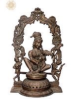 21" Mother Yashoda with Krishna | Handmade | Madhuchista Vidhana (Lost-Wax) | Panchaloha Bronze from Swamimalai