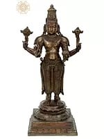 24" Dhanvantari Bronze Statue | Madhuchista Vidhana (Lost-Wax) | Panchaloha Bronze from Swamimalai