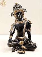 9" Lord Indra Statue In Brass | Handmade