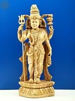 25" Ardhanarishvara Cedar Wood Statue | Handmade