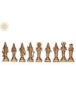 9" Navagraha Idol | Nine Planets Panchaloha Bronze Statue from Swamimalai | Madhuchista Vidhana (Lost-Wax)