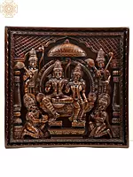 Large Wooden Ram Darbar Wall Panel