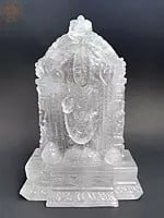 8" Lord Venkateshwara Made of Crystal