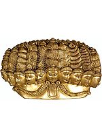 10" A Peep into Ravana's Mind In Brass | Handmade | Made In India