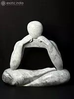 35" Thinking Man | Modern Art Sculpture