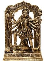 11" Handmade Goddess Kali Brass Sculpture | Authentic Indian Art | Made in India