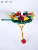 Channapatna Hand Painted Wooden Toy for Kids Dana Chidiya Birds | Handmade