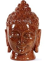 Lord Buddha Head (Carved in Sunstone)
