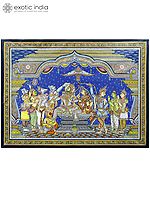 Coronation of Lord Rama | Super Fine Painting (Rajya Abhishekam) | Ascension of Lord Rama To The Throne Of Ayodhya