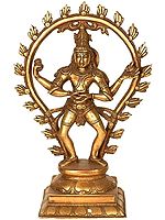 14" Dancing Shiva In Brass | Handmade | Made In India