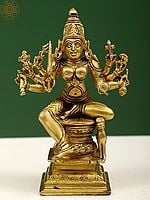 6" Small Ashtabhuja Devi Durga Statue in Brass