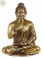 17" The Buddha in Interpretive Posture In Brass | Handmade | Made In India