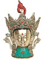 15" Crown Tara Head In Brass | Handmade | Made In India