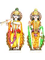 Marble Images of Radha and Krishna