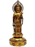 23" Kuan Yin - Japanese Form of Padmapani Avalokiteshvara In Brass | Handmade | Made In India
