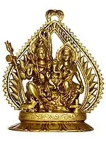 The Divine Couple Shiva and Parvati with Ganesha