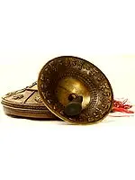 Tibetan Buddhist Monastery Cymbals with Case