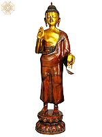 33" Large Size Buddha, The Universal Teacher In Brass | Handmade | Made In India