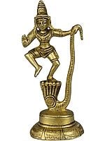 4" Kaliya Vijaya Leela of Shri Krishna | Handmade Brass Idols | Made in India