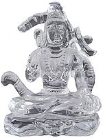 Lord Shiva Seated in Yogasana in the Backdrop of Om (AUM)