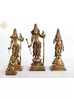 11" Shri Rama with Maa Sita, Lakshman and Hanuman Ji Brass Idols | Handmade | Made in India