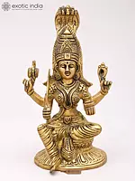 7" Goddess Mariamman Brass Statue | South Indian Goddess Durga Idol | Handmade