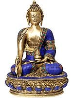 12" Tibetan Buddhist Deity Medicine Buddha In Brass | Handmade | Made In India