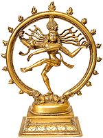 11" Nataraja Statue in Brass | Handmade | Made in India