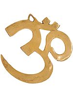 Small 7" Om (Wall Hanging) In Brass | Handmade | Made In India
