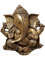 8" Ganesha Wall Hanging Brass Idols | Handmade | Made In India